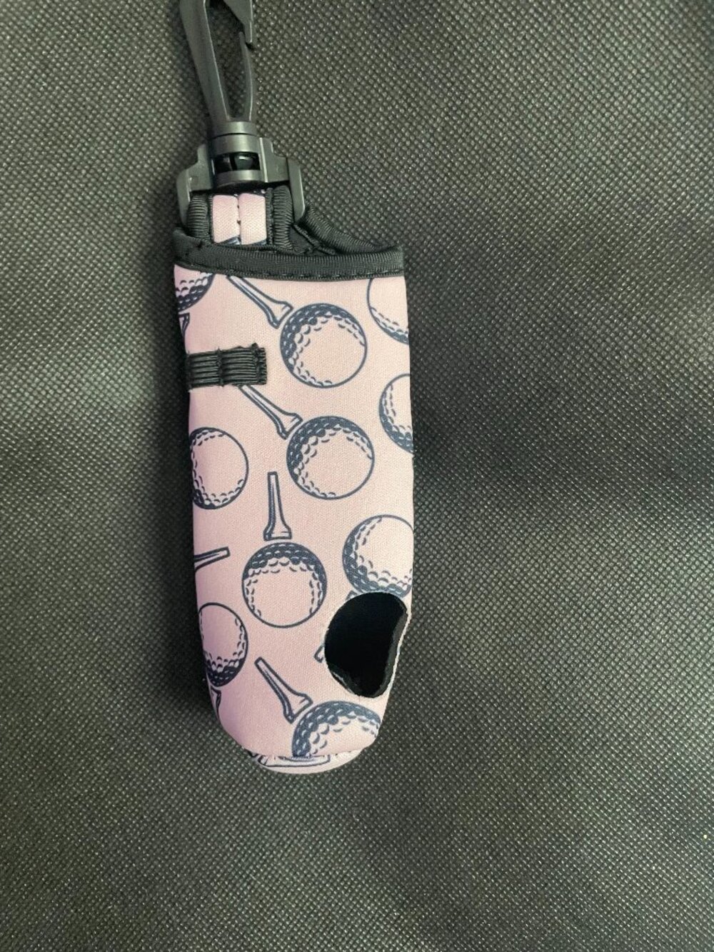 tee & golf ball holder (holds 3 tees and 3 golf balls)